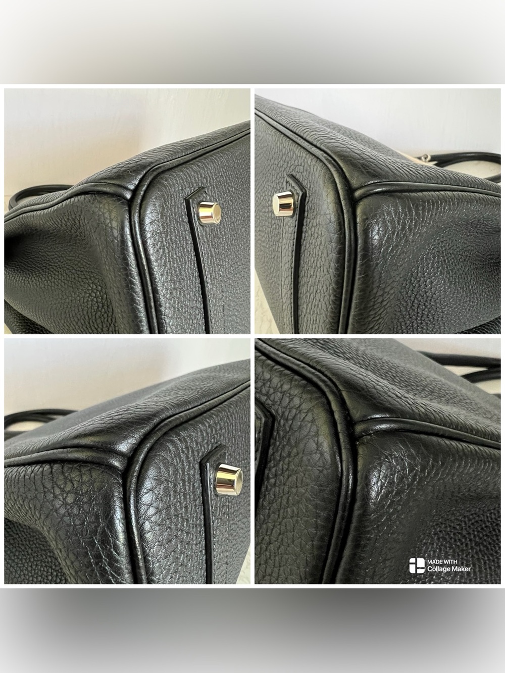 SOLD Hermes Black Birkin 35 in Noir Togo Leather With Palladium Hardware - Picture 9 of 16